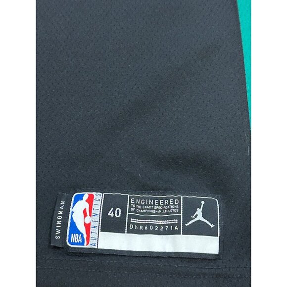 Nike Jordan Boston Celtics Jayson Tatum #0 NBA Swingman Black Jersey Men's 40 - Picture 6 of 9